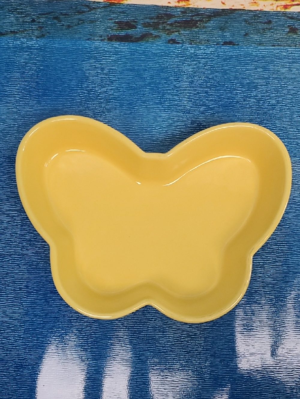 Butterfly Shaped Ceramic Dish - Yellow